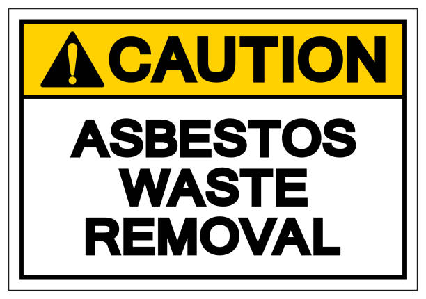 Caution sign indicating asbestos waste removal, representing the importance of hiring trusted asbestos removalist services.