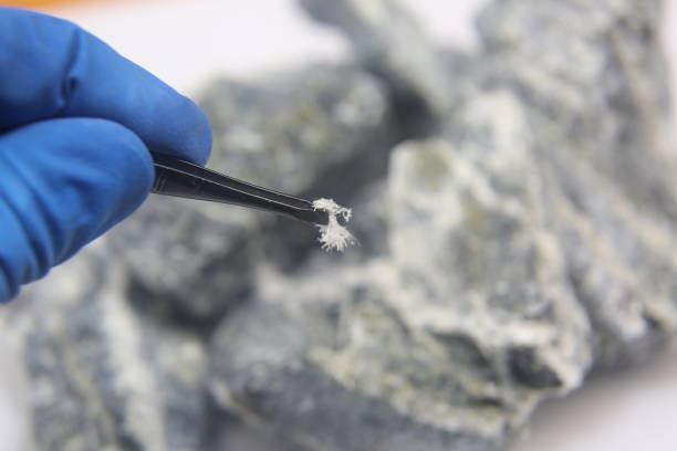 Close-up of chrysotile asbestos fibers, underscoring the importance of asbestos testing and expert asbestos removalist services.